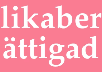 Synonym likaberättigad