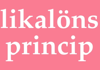 Synonym likalönsprincip