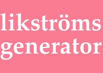 Synonym likströmsgenerator