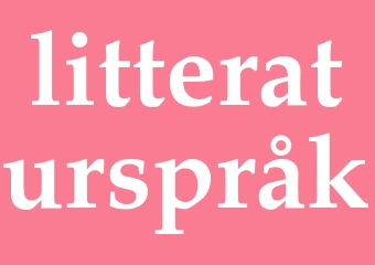 Synonym litteraturspråk