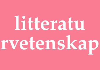 Synonym litteraturvetenskap