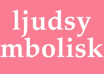 Synonym ljudsymbolisk