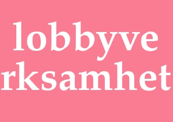 Synonym lobbyverksamhet