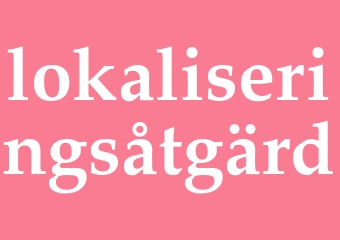 Synonym lokaliseringsåtgärd
