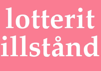 Synonym lotteritillstånd