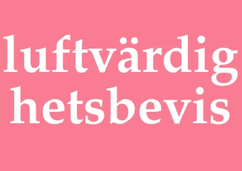 Synonym luftvärdighetsbevis