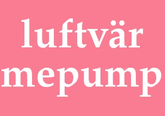 Synonym luftvärmepump