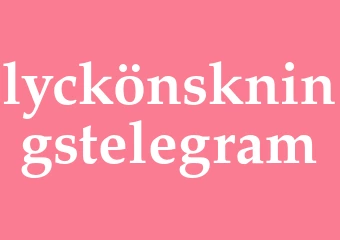 Synonym lyckönskningstelegram