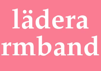 Synonym läderarmband