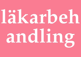 Synonym läkarbehandling