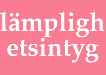 Synonym lämplighetsintyg