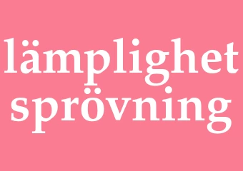 Synonym lämplighetsprövning