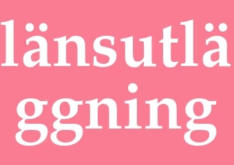 Synonym länsutläggning