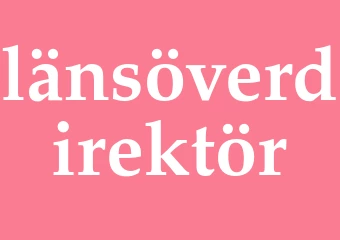 Synonym länsöverdirektör