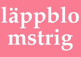 Synonym läppblomstrig