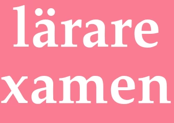 Synonym lärarexamen
