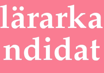 Synonym lärarkandidat