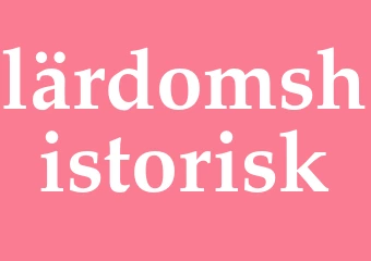 Synonym lärdomshistorisk