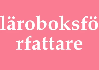 Synonym läroboksförfattare