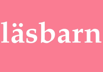 Synonym läsbarn