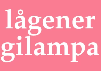 Synonym lågenergilampa
