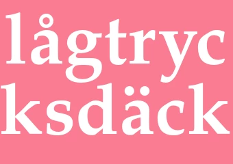 Synonym lågtrycksdäck
