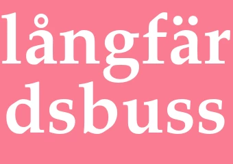 Synonym långfärdsbuss