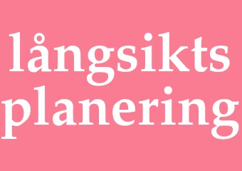 Synonym långsiktsplanering
