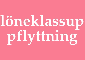 Synonym löneklassuppflyttning