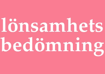 Synonym lönsamhetsbedömning