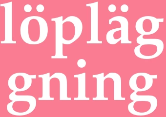 Synonym löpläggning