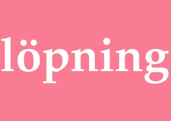 Synonym löpning