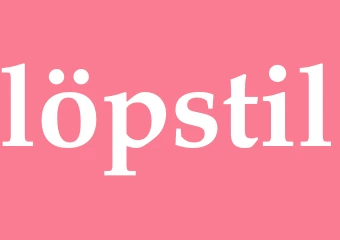 Synonym löpstil