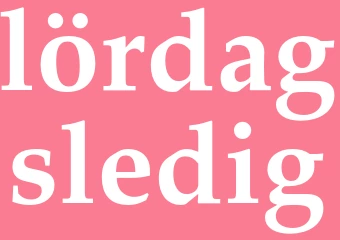 Synonym lördagsledig