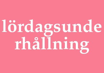 Synonym lördagsunderhållning