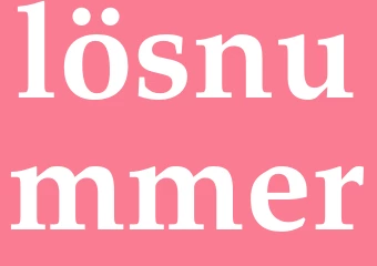 Synonym lösnummer