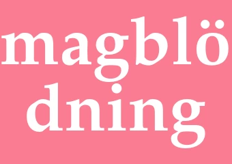 Synonym magblödning