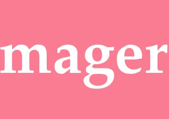 Synonym mager