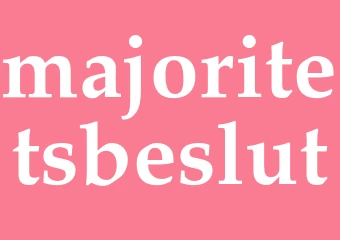 Synonym majoritetsbeslut