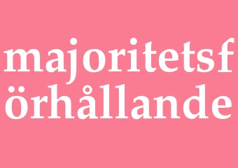Synonym majoritetsförhållande