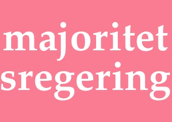 Synonym majoritetsregering