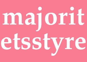 Synonym majoritetsstyre