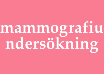 Synonym mammografiundersökning