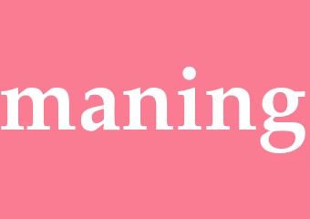 Synonym maning