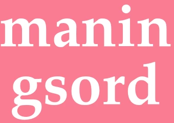 Synonym maningsord