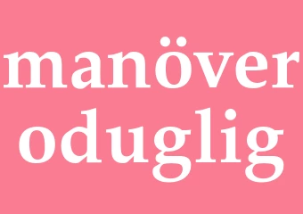 Synonym manöveroduglig