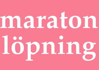 Synonym maratonlöpning