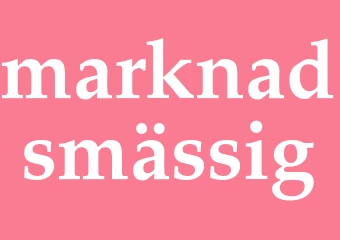 Synonym marknadsmässig