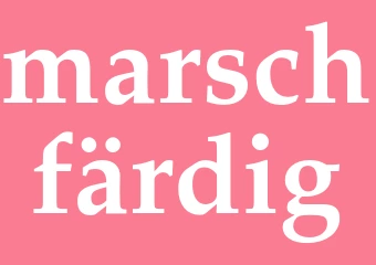 Synonym marschfärdig