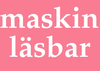 Synonym maskinläsbar